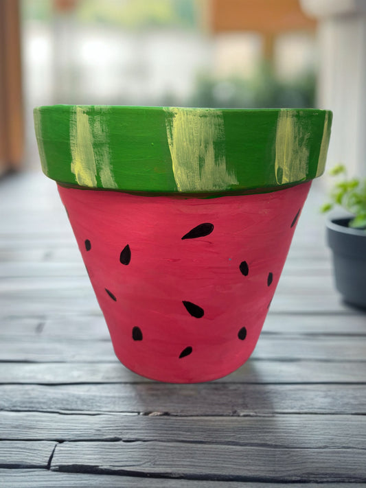 Watermelon Clay flowerpot