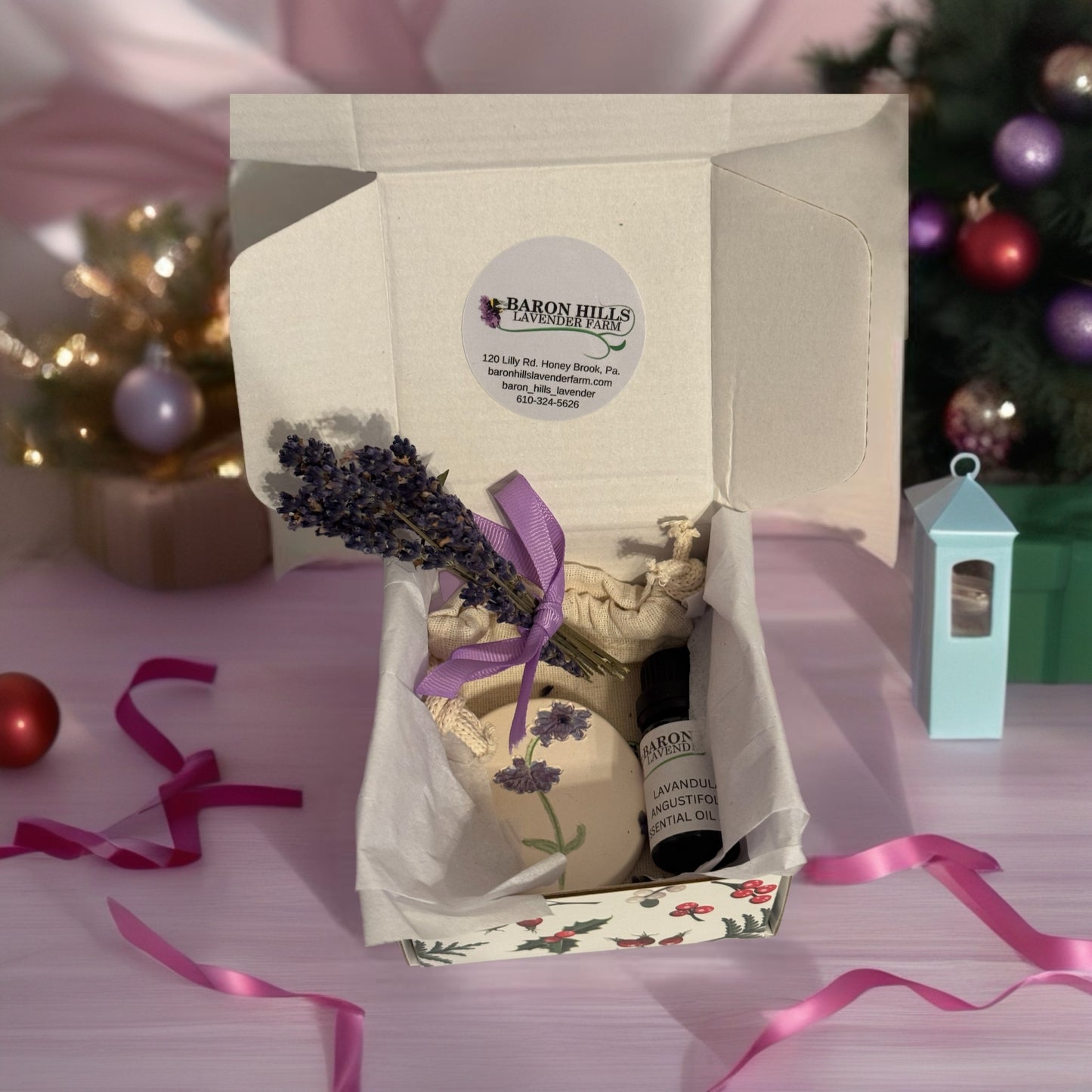 Clay Diffuser W/ Lavender Oil Gift Box