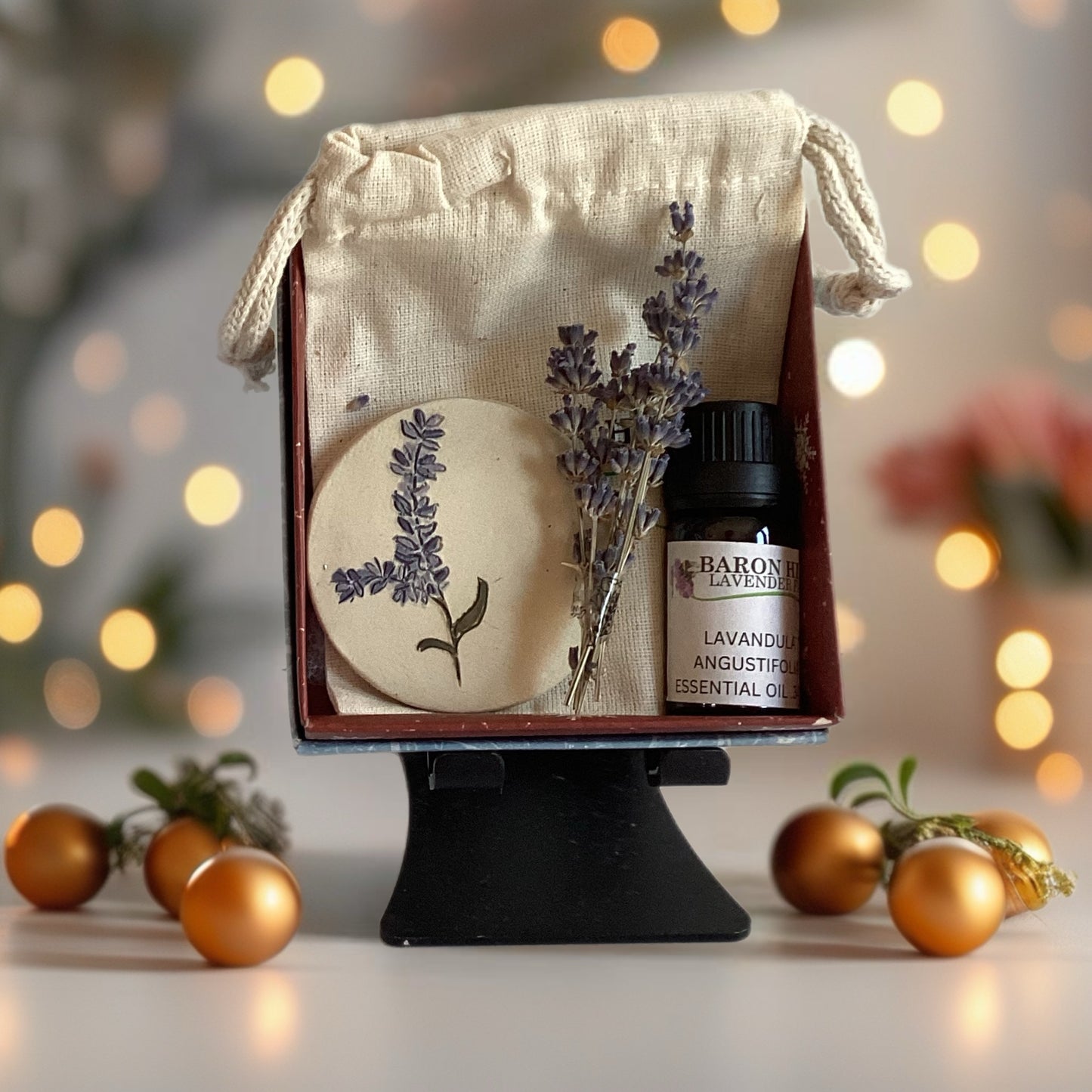 Clay Diffuser W/ Lavender Oil Gift Box